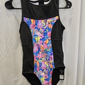 Vibrant Tropical Print Funkita Women's One Piece Swimsuit Sz 12 Nwt